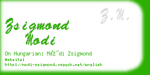 zsigmond modi business card